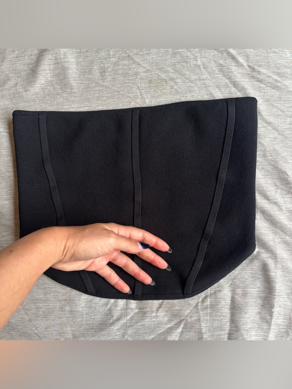 Babaton Sculpt Knit Black Mini Tube Top Medium - Picture 6 of 6